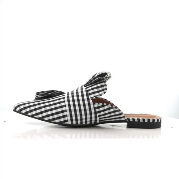  Spring Black gingham bow tie flats  - Picture 4 of 5